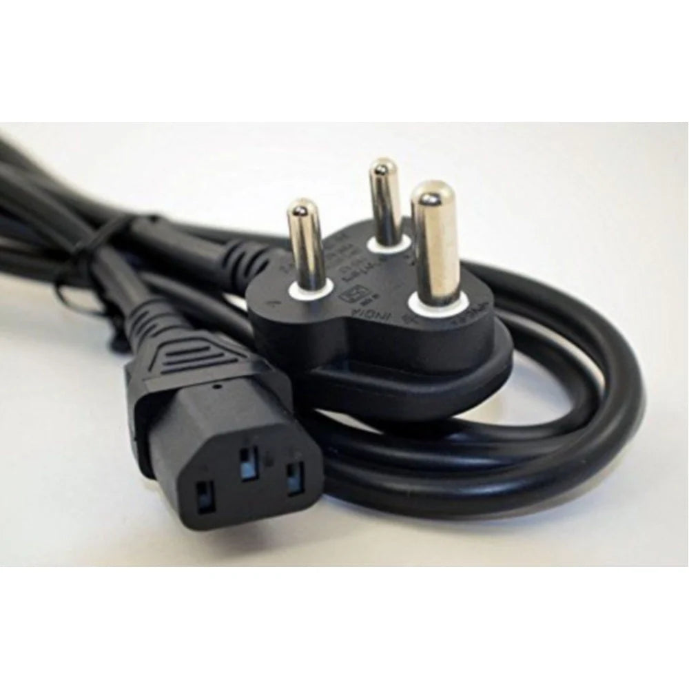 Supreme Quality 1.2 Meter 3Pin Power Cord for Computer Monitor Desktop, Printer, UPS, SMPS, Scanner (Black)