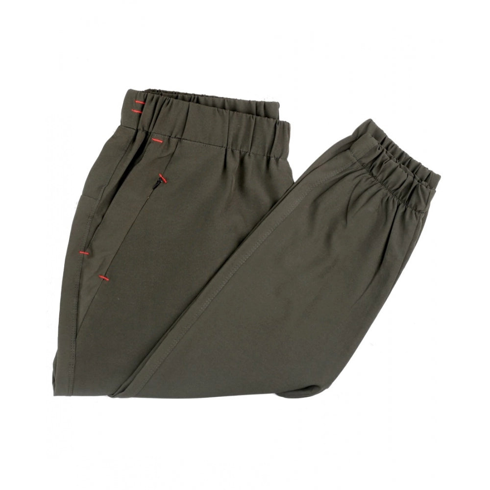 Generic Men’s Dark Green Polyester Track Pants – Comfortable Sports Lower