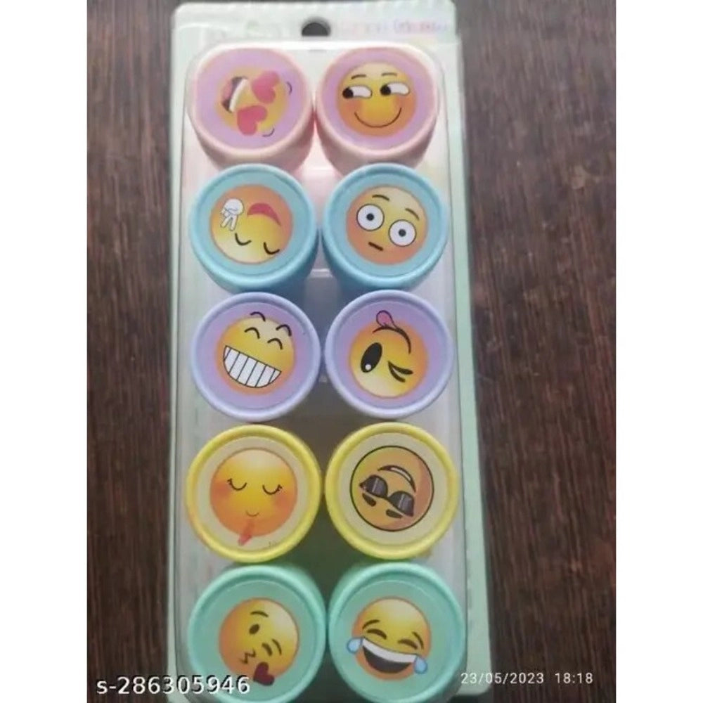 Emoji Stamp Set for Kids – Assorted Plastic Stationery