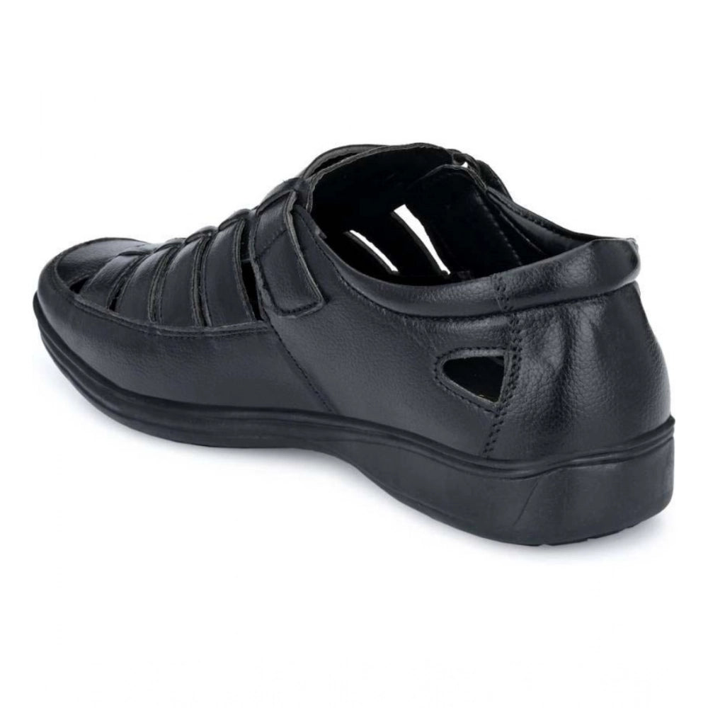 Men's Black Velcro TPR Sandals