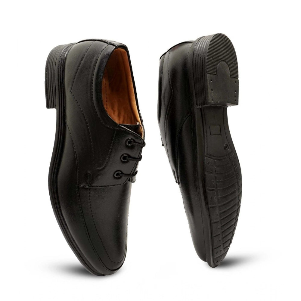 Men's Black Lace-Up TPR Formal Shoes