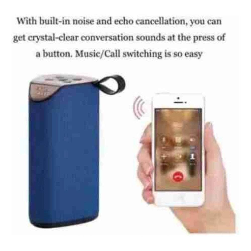 Generic Plastic Rubber Wireless TG111 Bluetooth Speaker (Blue)