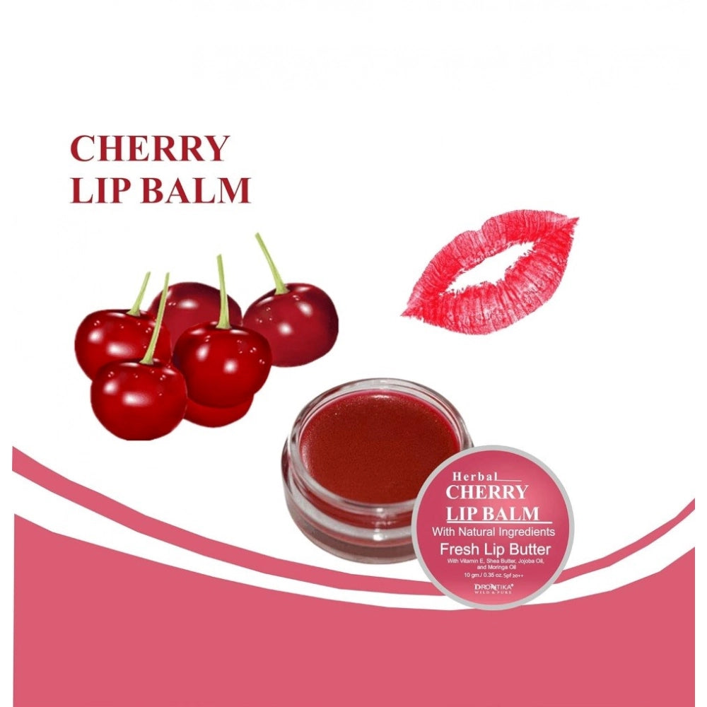 Generic Unisex Herbal Cherry Lip Balm for Dark & Chapped Lips 10g
