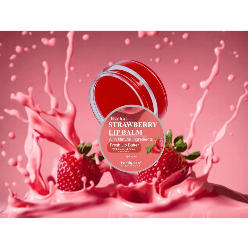 Generic Unisex Herbal Cherry & Strawberry Lip Balm Pack of 2 – 10g