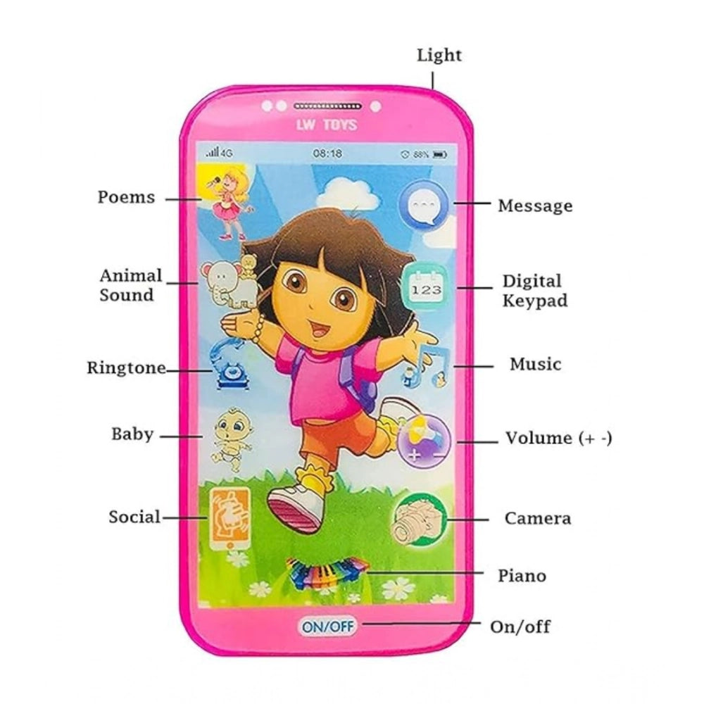 Generic Plastic Mobile Smartphone With Touch Screen And Multiple Sound Effects (Multicolor )