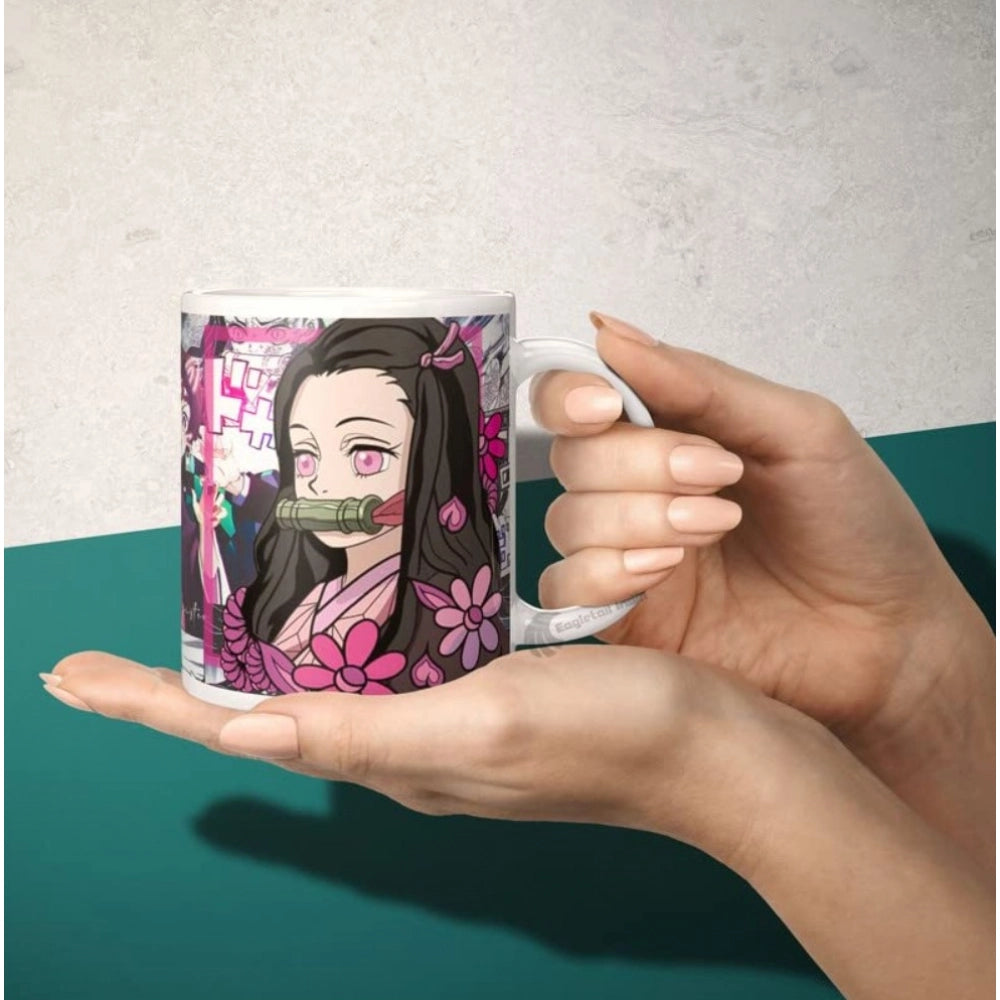 Generic Anime Kamado Nezuko Ceramic Printed Coffee Mug – White