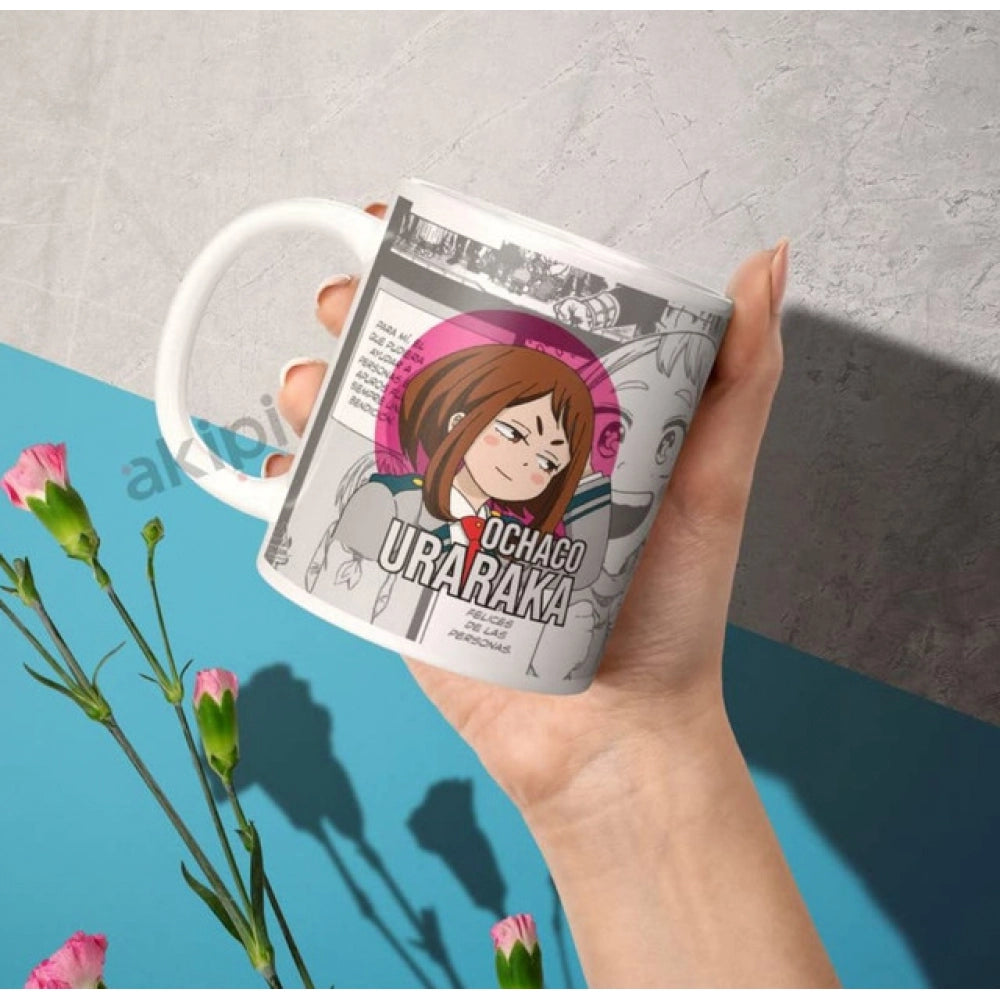Generic Anime Ceramic Printed Coffee Mug – White, 325ML