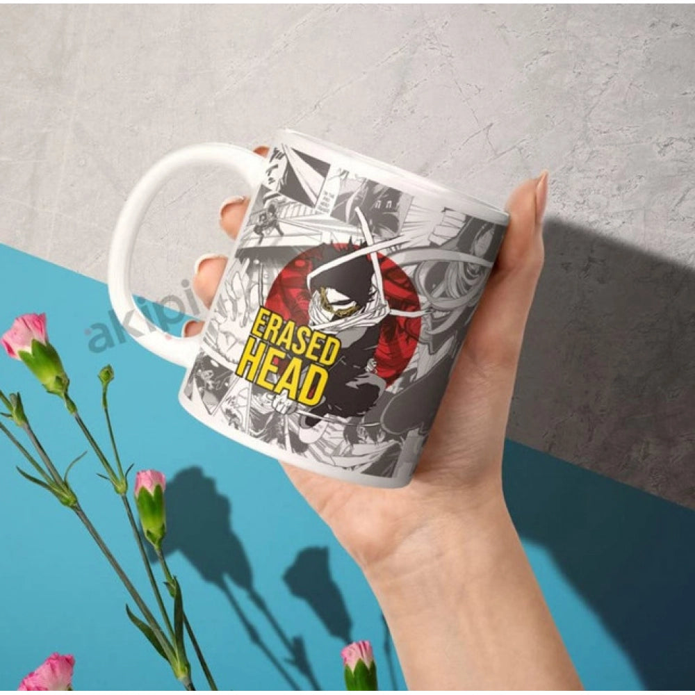 Generic Anime Naruto & Sasuke Ceramic Printed Coffee Mug – White, 325ML