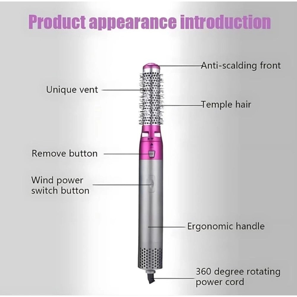 5-in-1 Auto-Rotating Hair Styling Brush