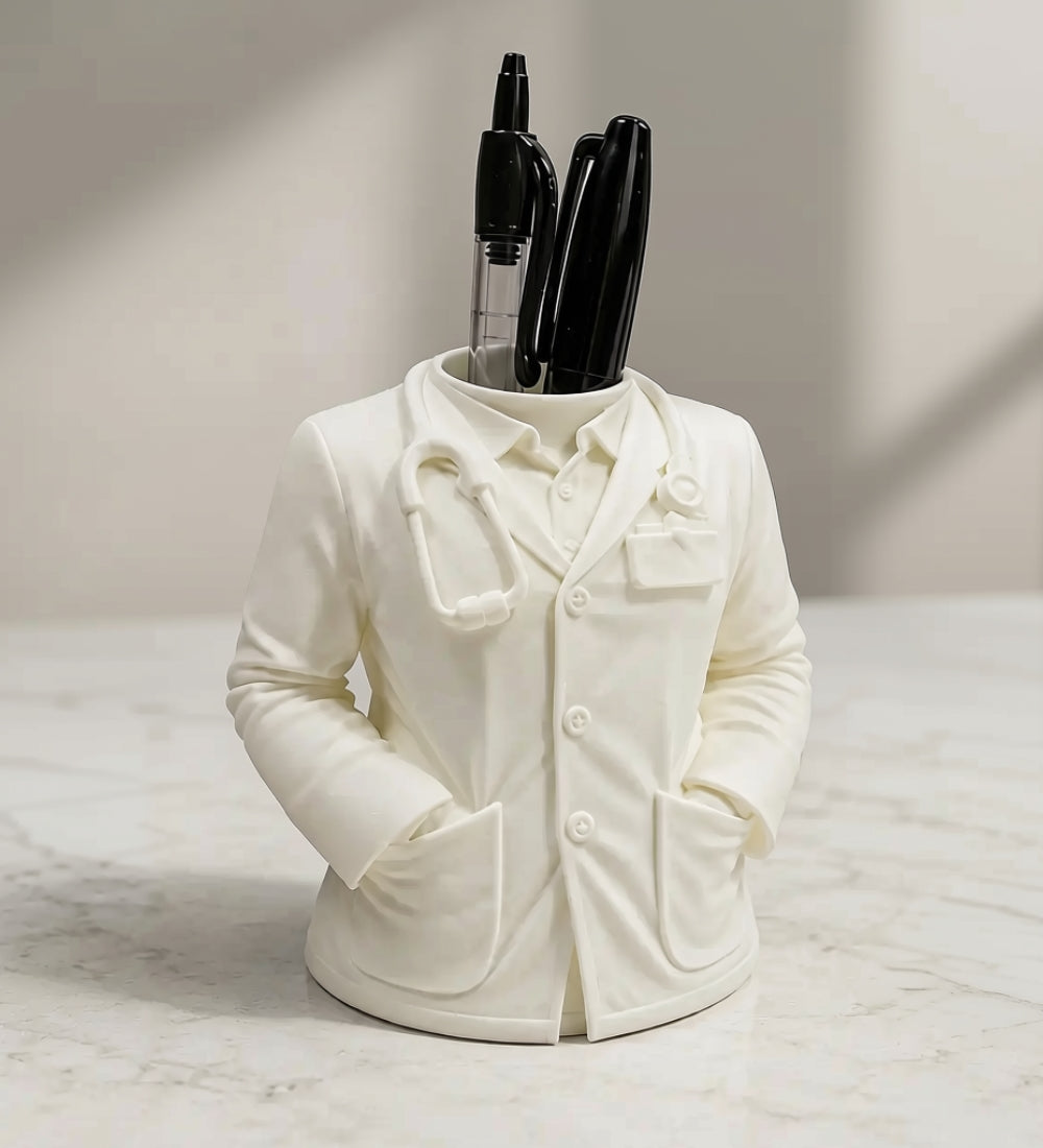 Generic Plastic Female Medical Pen Holder (White)