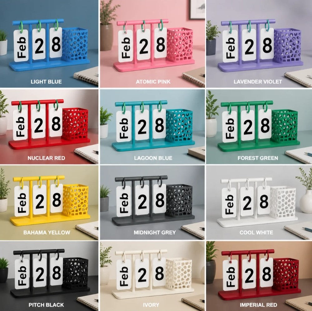 Generic Plastic Calendar Pen Holder (Multicolor)