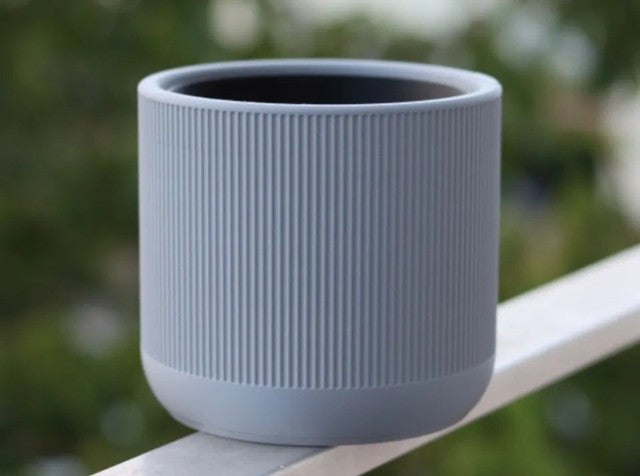 Generic Plastic Self-Watering Plant Pot With a Narrow Design (Grey)