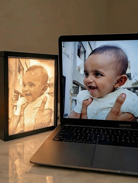 Generic Plastic Lithophane LED Picture Frame (Black)