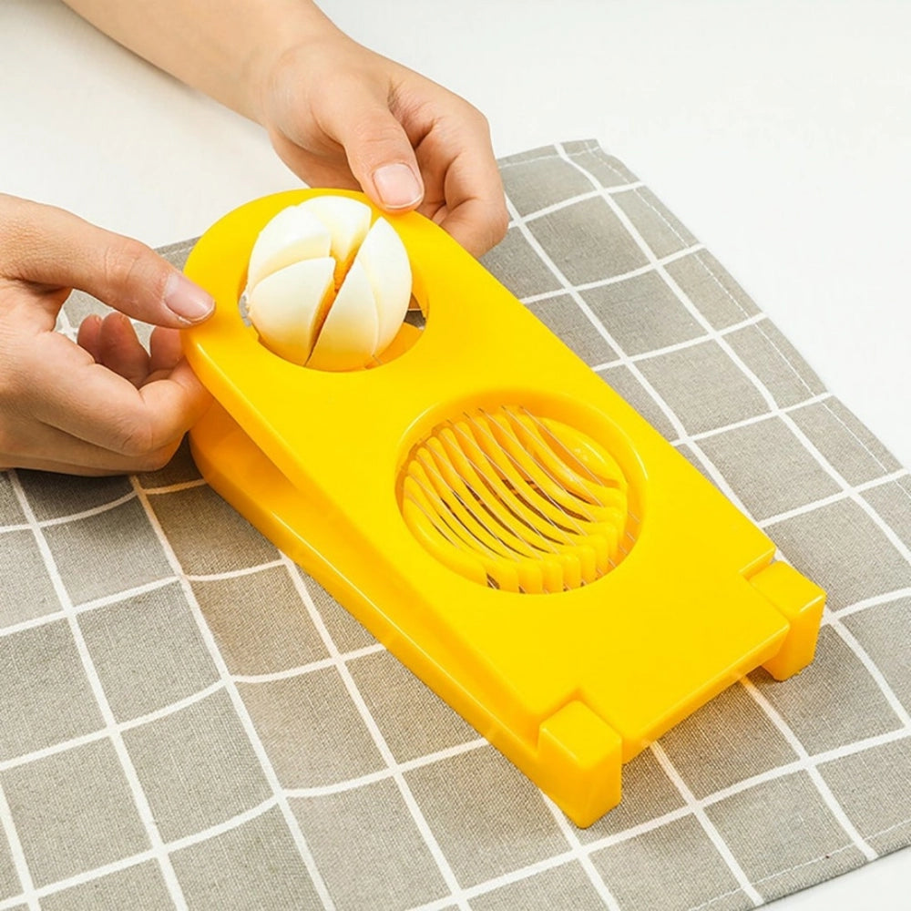 2-in-1 Egg & Mushroom Slicer Cutter – Pack of 2 | Stainless Steel Wire Chopper
