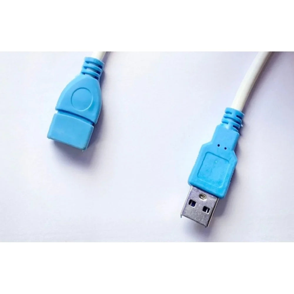 USB Male to Female Extension Cable 3 Yards Supports LCD, LED, TV USB Ports Connects Printer, PC, External Hard Drive (White)