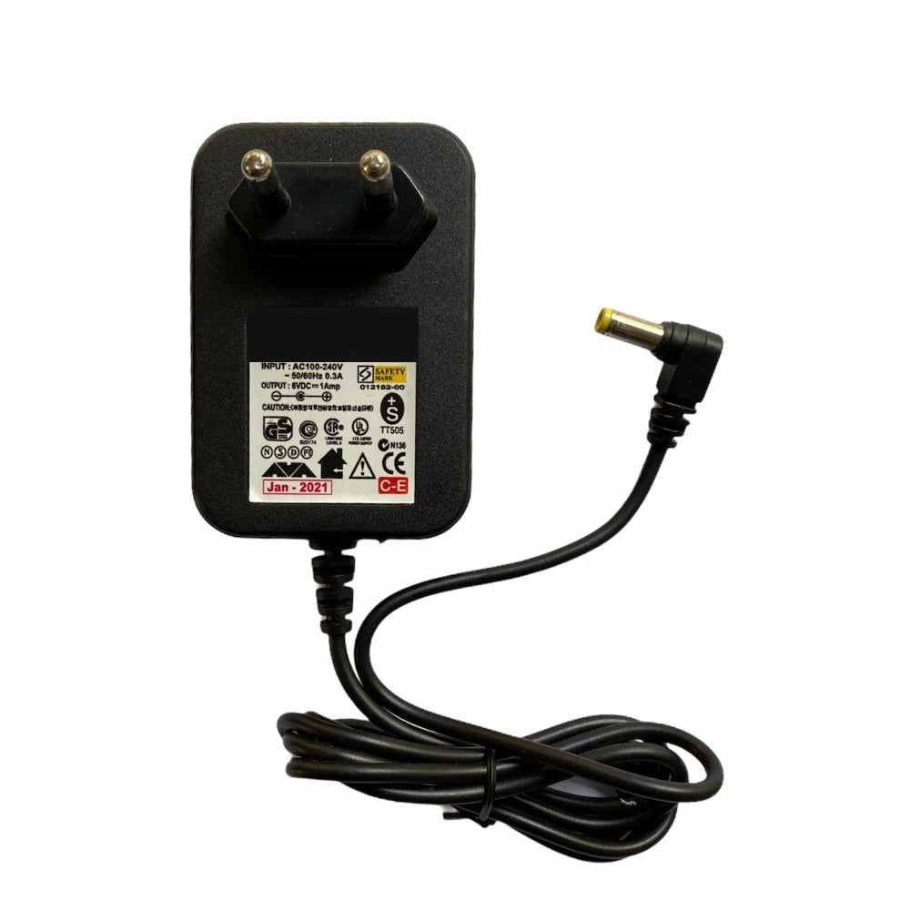 6V 1A Power Adapter, Power Supply AC Input 100 240 V and Output 6V 1A for Set Top Box_DTH Box, CCTV System, Router, Other Electronics And IT Gadgets with DC Pin (Black)