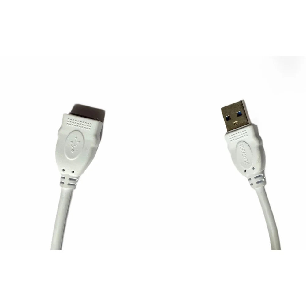 USB Male to Female Extension Cable 1.5 Yards Supports LCD, LED, TV USB Ports Connects Printer, PC, External Hard Drive (White)