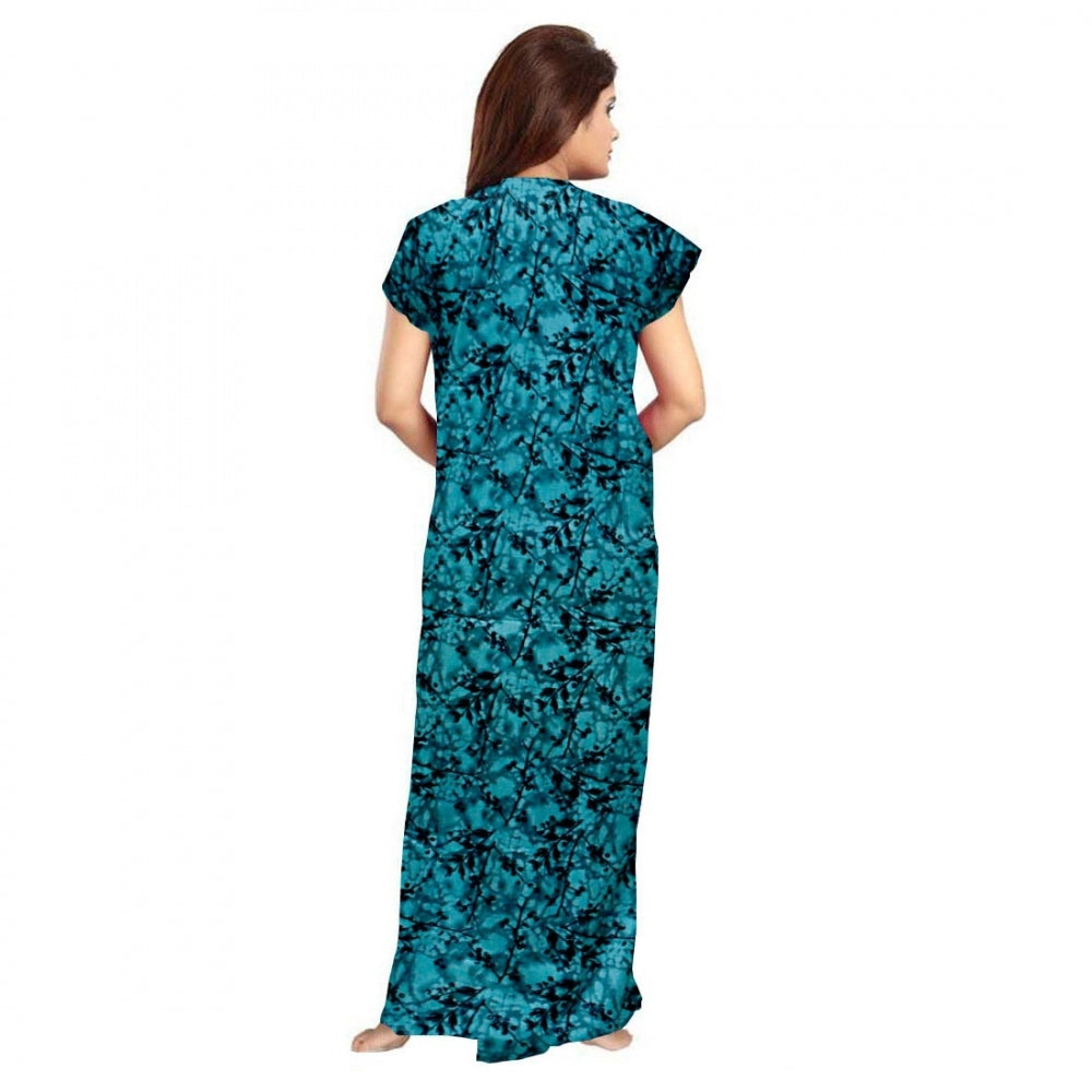 Women's Cotton Printed Maxi Nighty