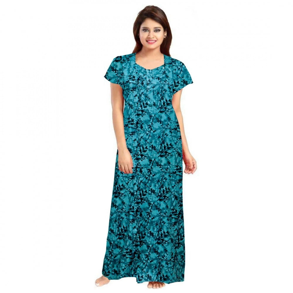 Women's Cotton Printed Maxi Nighty
