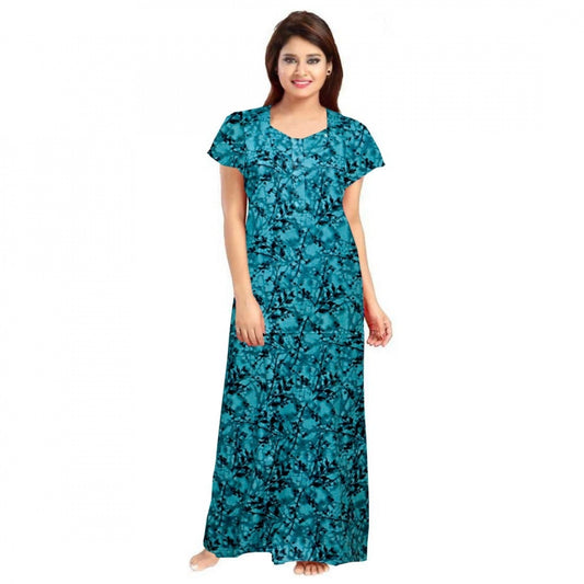 Women's Cotton Printed Maxi Nighty