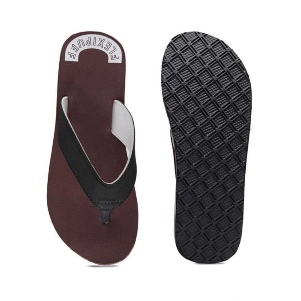 Unisex Rubber Slip-On Flip Flops – Maroon