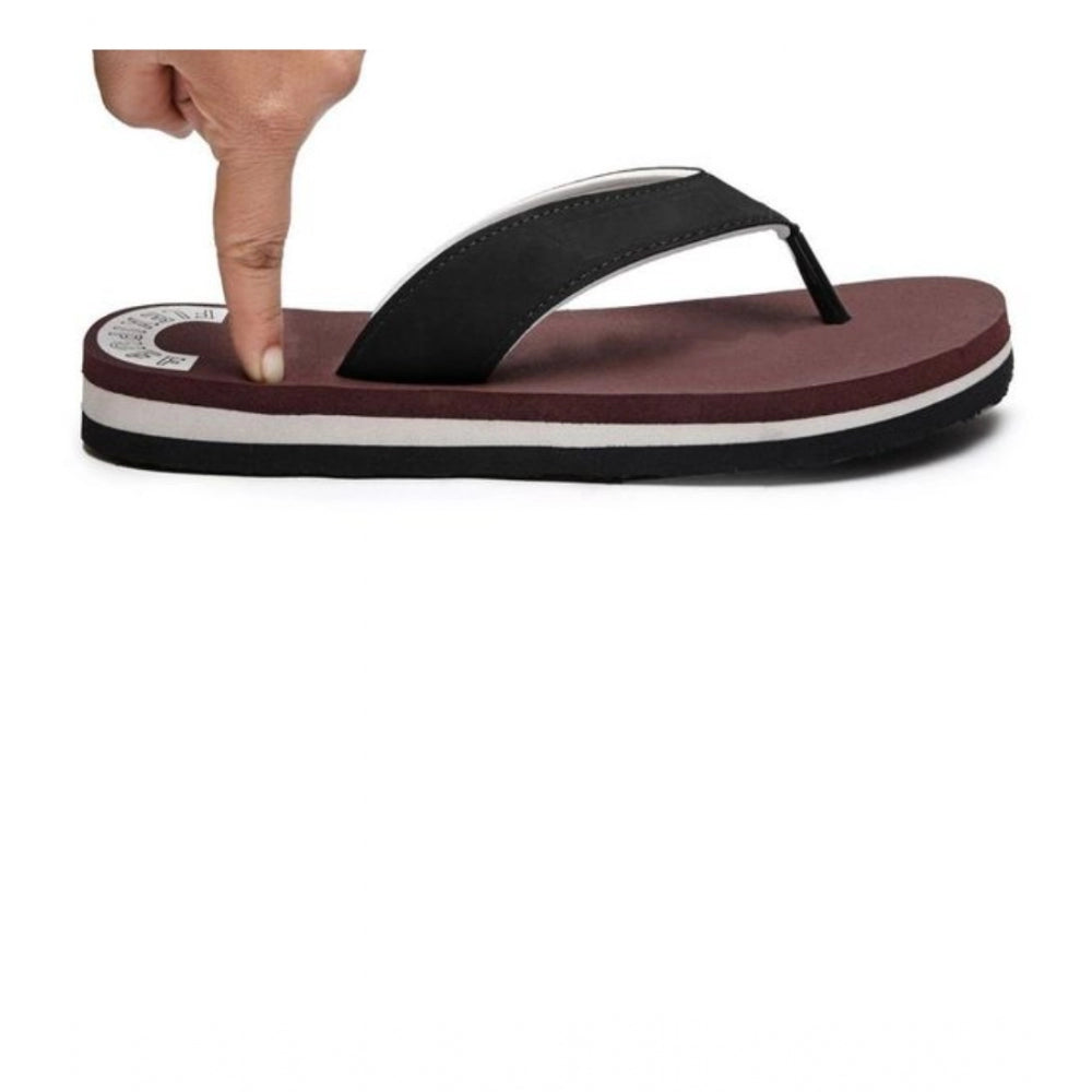 Unisex Rubber Slip-On Flip Flops – Maroon