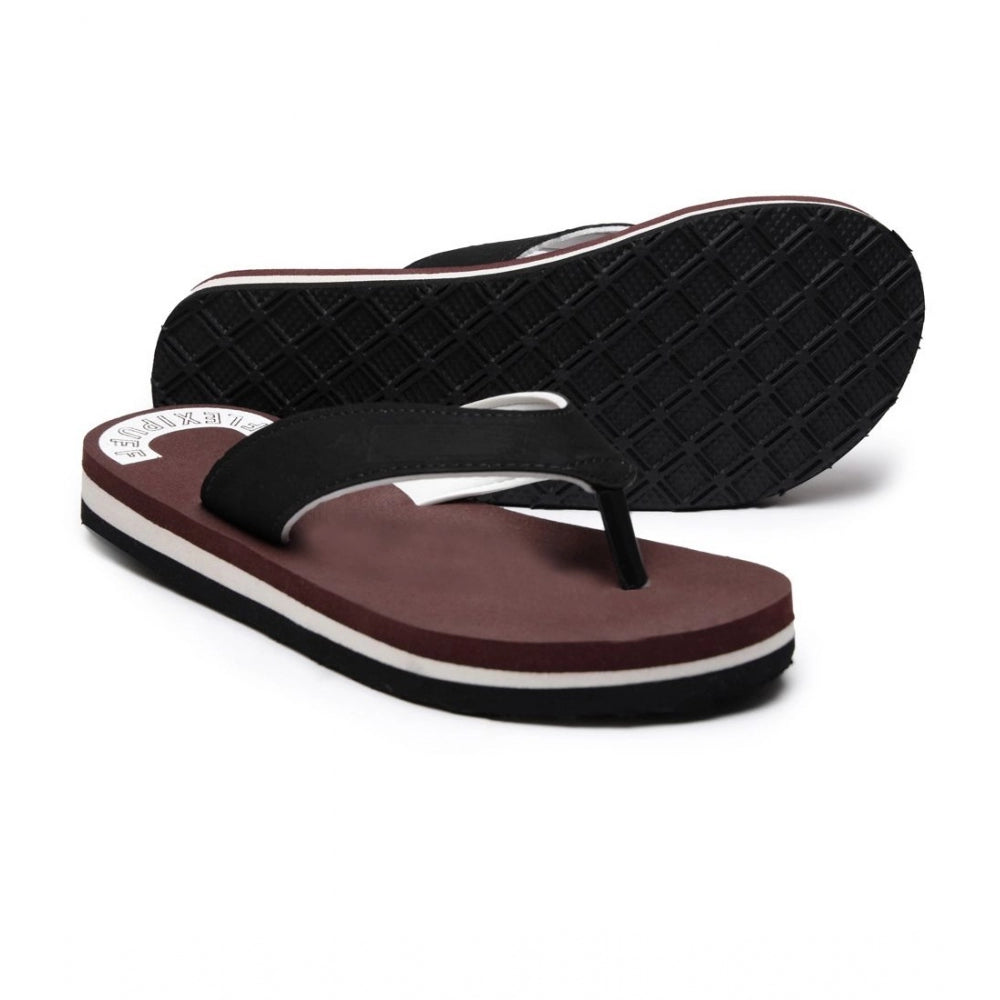 Unisex Rubber Slip-On Flip Flops – Maroon