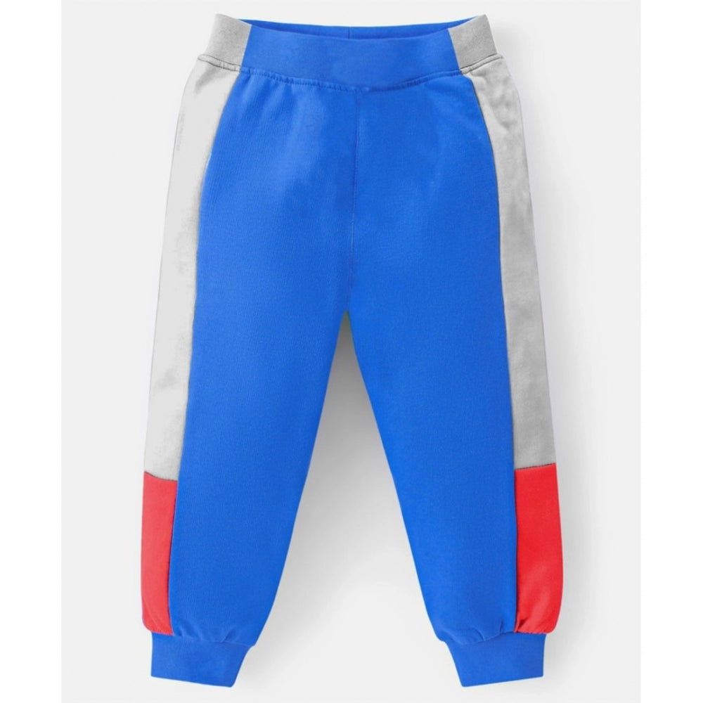 Boys' Casual Printed Cotton T-Shirt & Pant Set – Blue