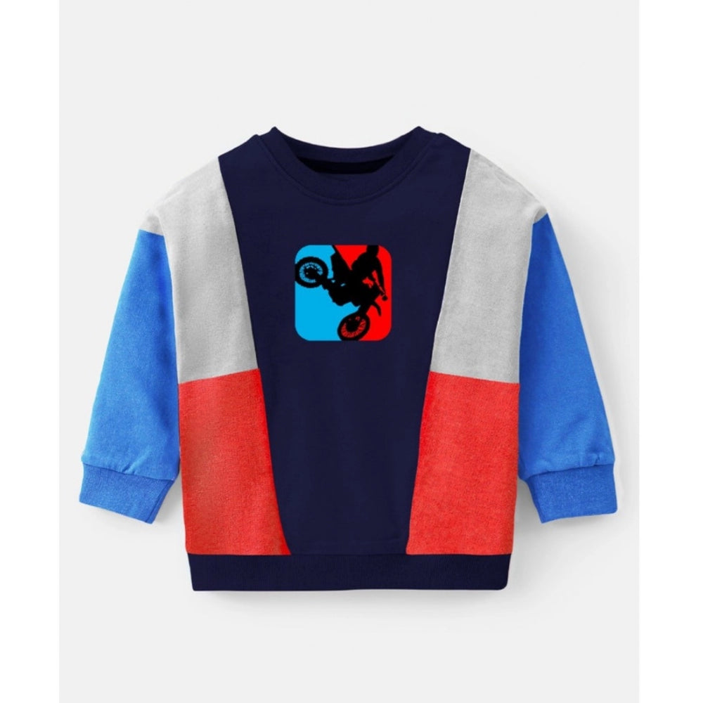 Boys' Casual Printed Cotton T-Shirt & Pant Set – Blue