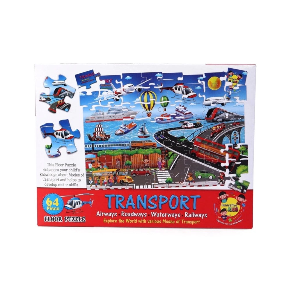64_Pcs Set Transport Puzzle | Cardboard | Educational Toys | 4+ Years
