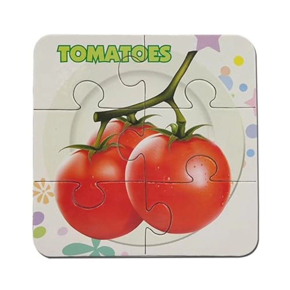 4-Pcs Vegetable Puzzle Set for Kids – Cardboard Educational Toy