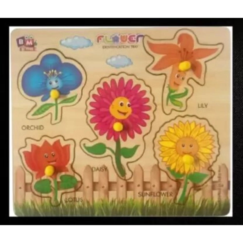 Wooden Flower Puzzle for Kids – Educational Wooden Toy | 3+ Years