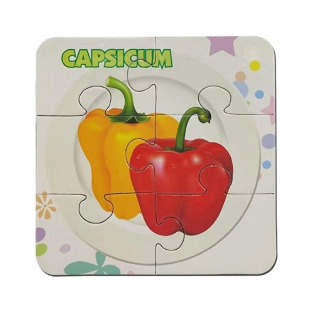 4-Pcs Vegetable Puzzle Set for Kids – Cardboard Educational Toy