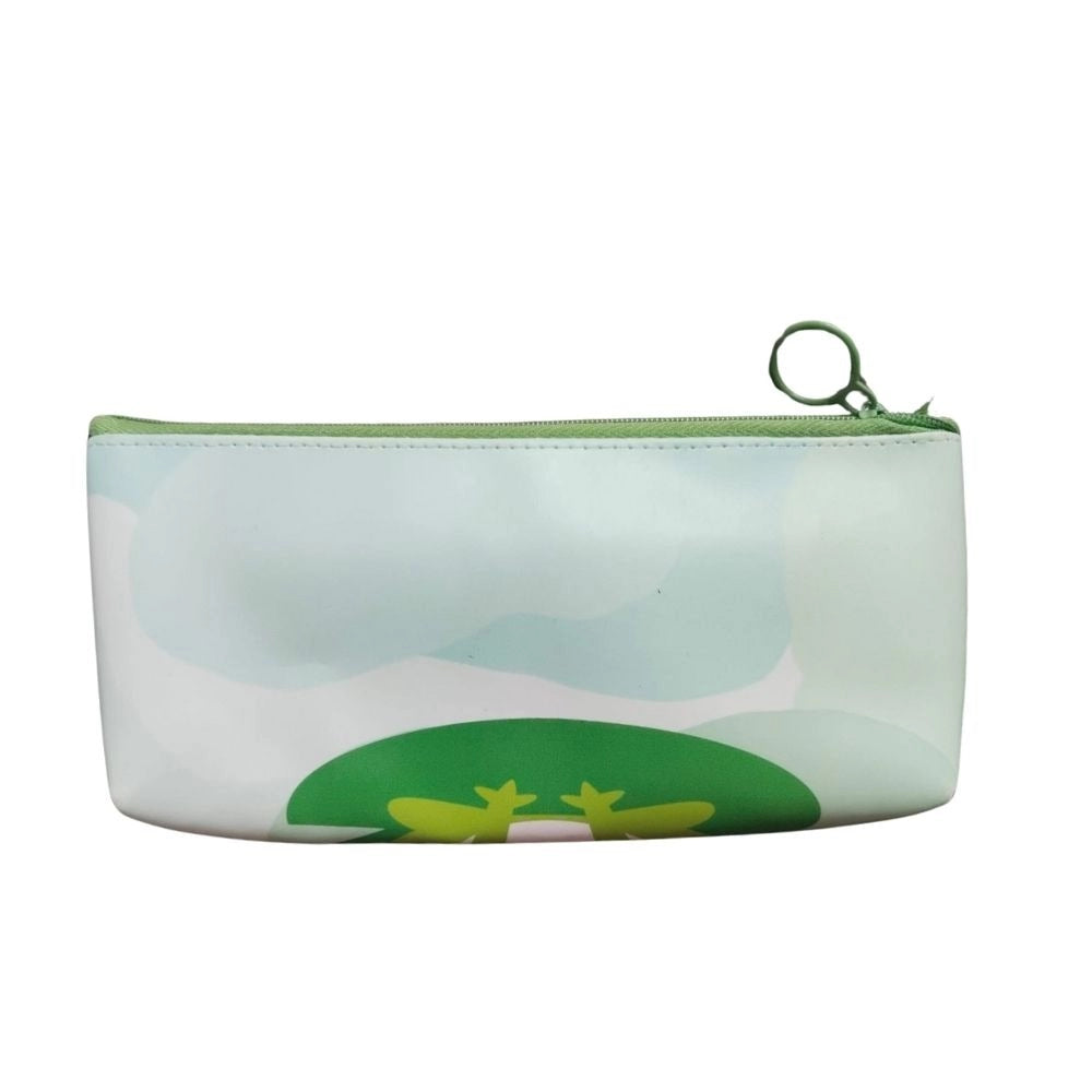 Pack of 2 Frog Cartoon Printed Pencil Pouches – Canvas Stationery