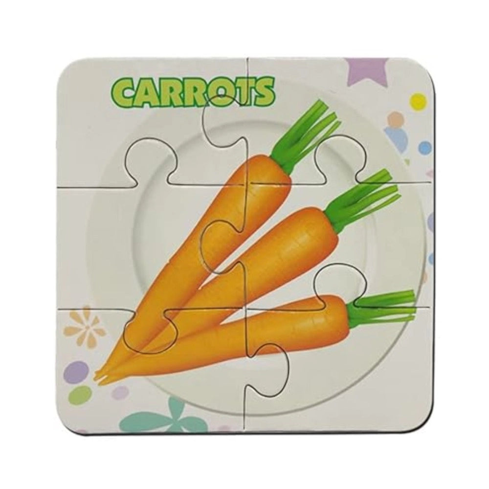 4-Pcs Vegetable Puzzle Set for Kids – Cardboard Educational Toy