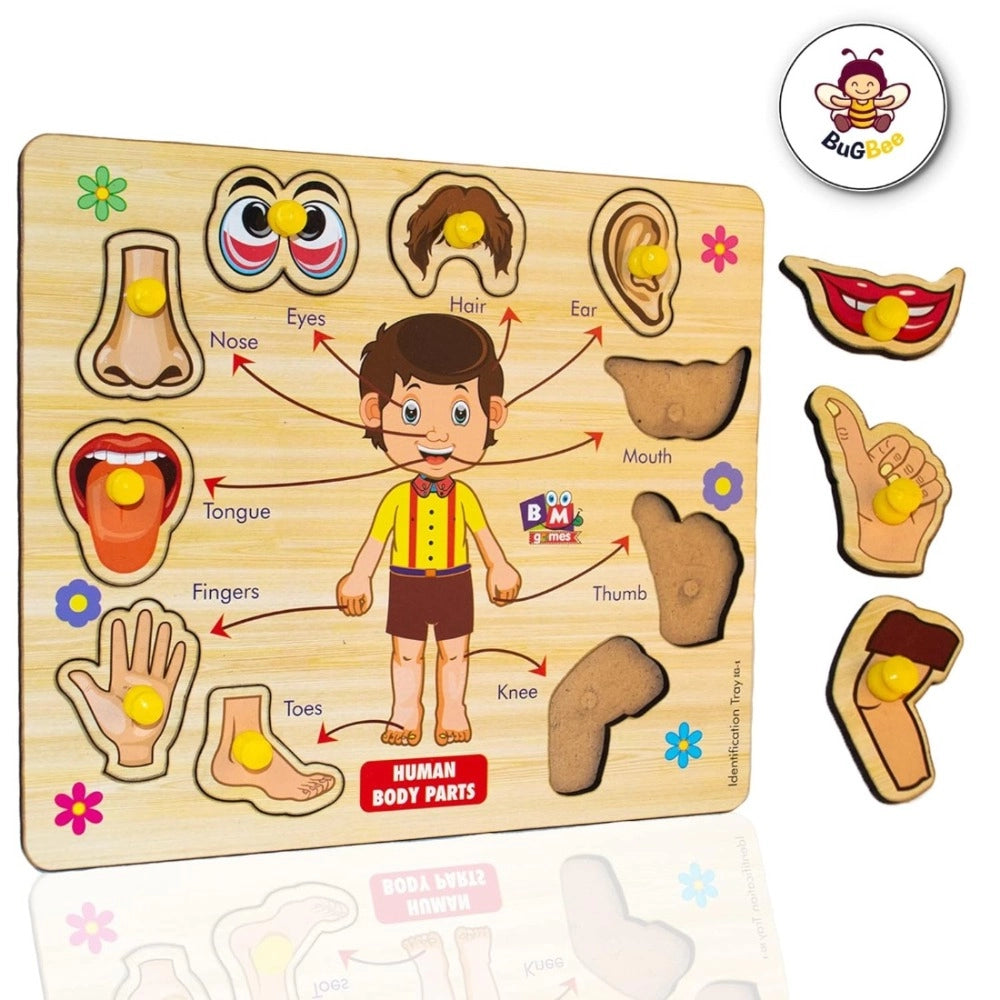 Wooden Body Parts Puzzle for Kids – Educational Wooden Toy | 3+ Years