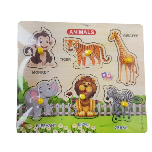 Wooden Animal Puzzle for Kids – Educational Wooden Toy | 3+ Years