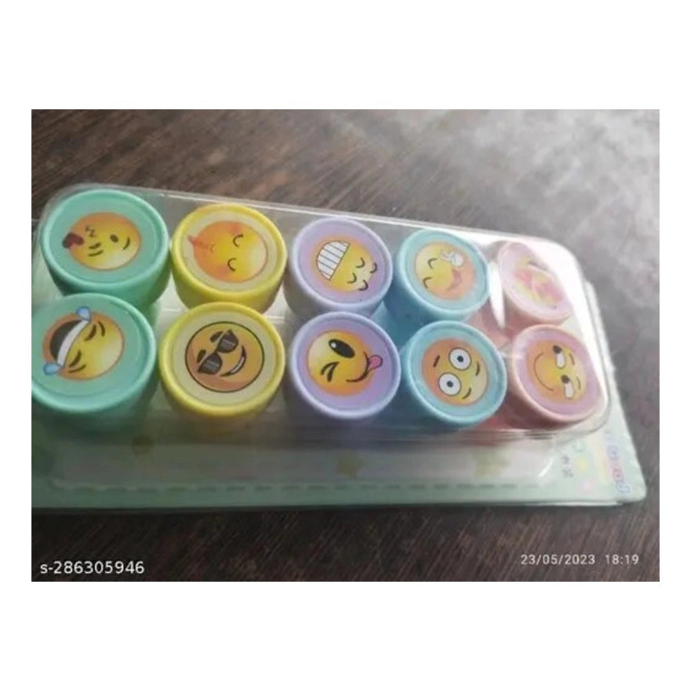 Emoji Stamp Set for Kids – Assorted Plastic Stationery