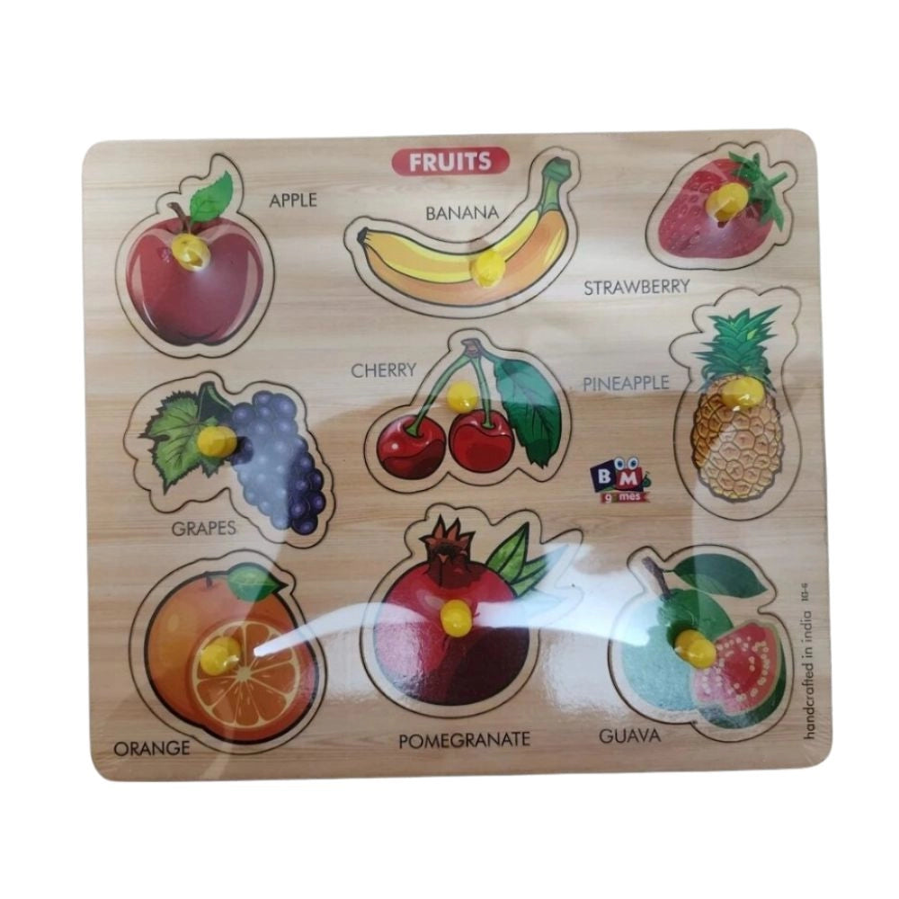 Wooden Fruit Puzzle for Kids – Educational Wooden Toy | 3+ Years