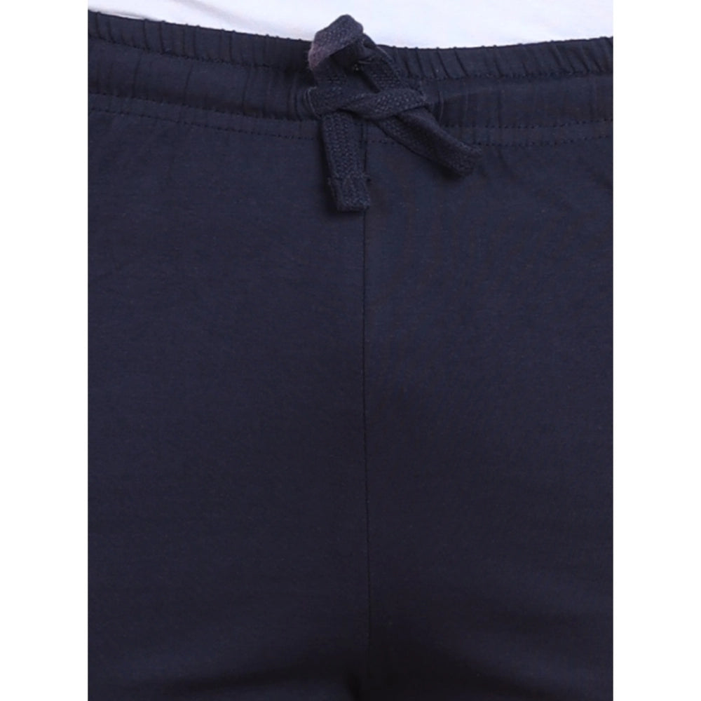 Men's Casual Cotton Striped Above Knee Shorts – Navy Blue