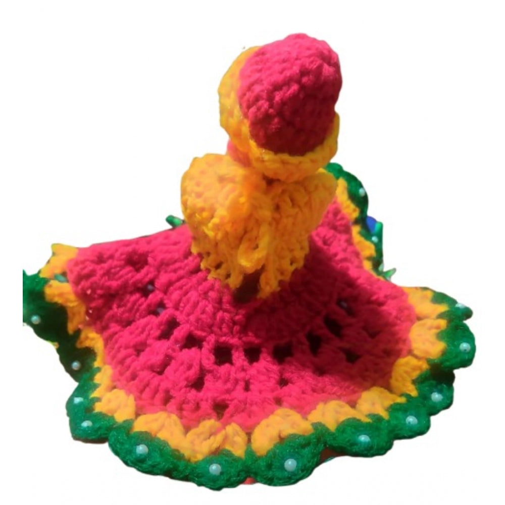 Generic Laddu Gopal Tharad Dress Size: 0 To 6 (Red-Yellow-Green)