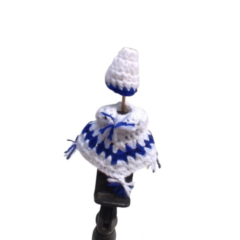 Generic Laddu Gopal Tharad Dress Size: 0 To 6 (White-Blue)