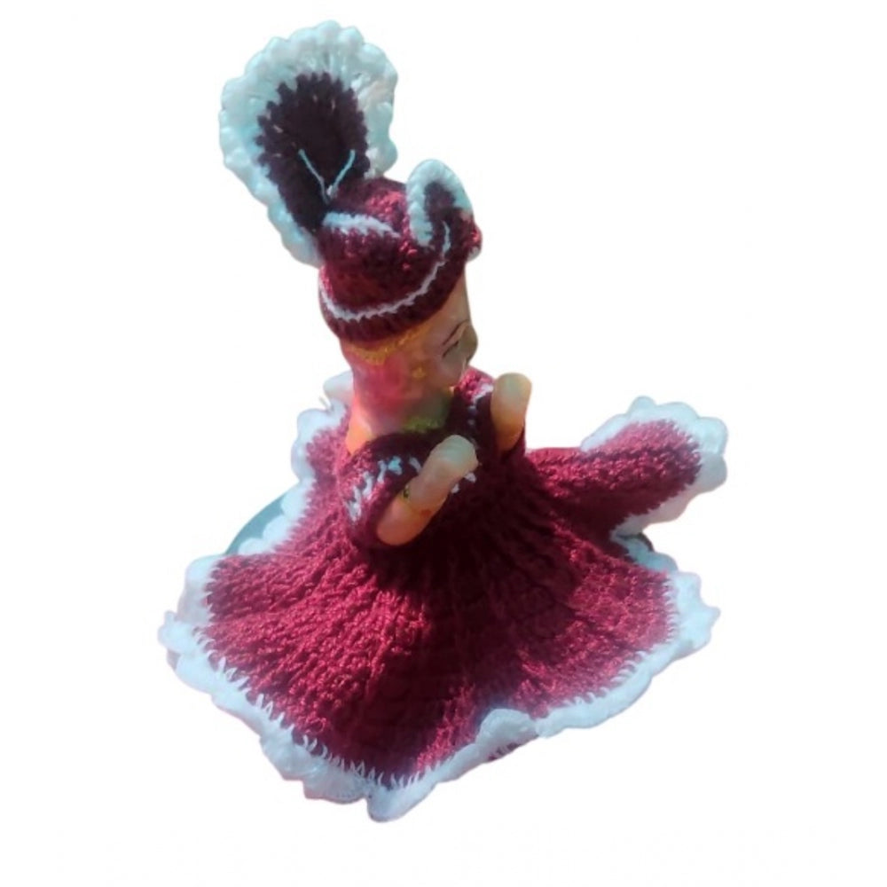 Generic Laddu Gopal Tharad Dress Size: 0 To 6 (Maroon)