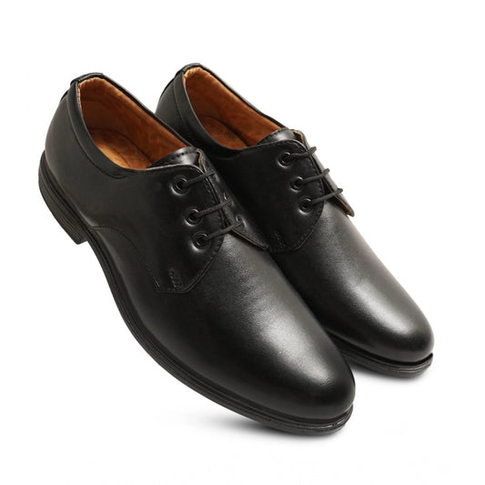 Men's Black Lace-Up Formal Shoes