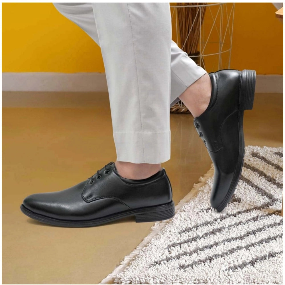 Men's Black Lace-Up Formal Shoes