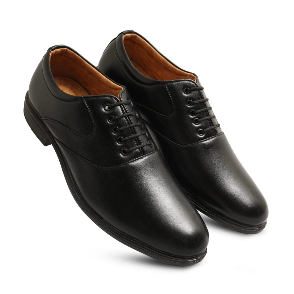 Men's Black TPR Lace-Up Dress Shoes