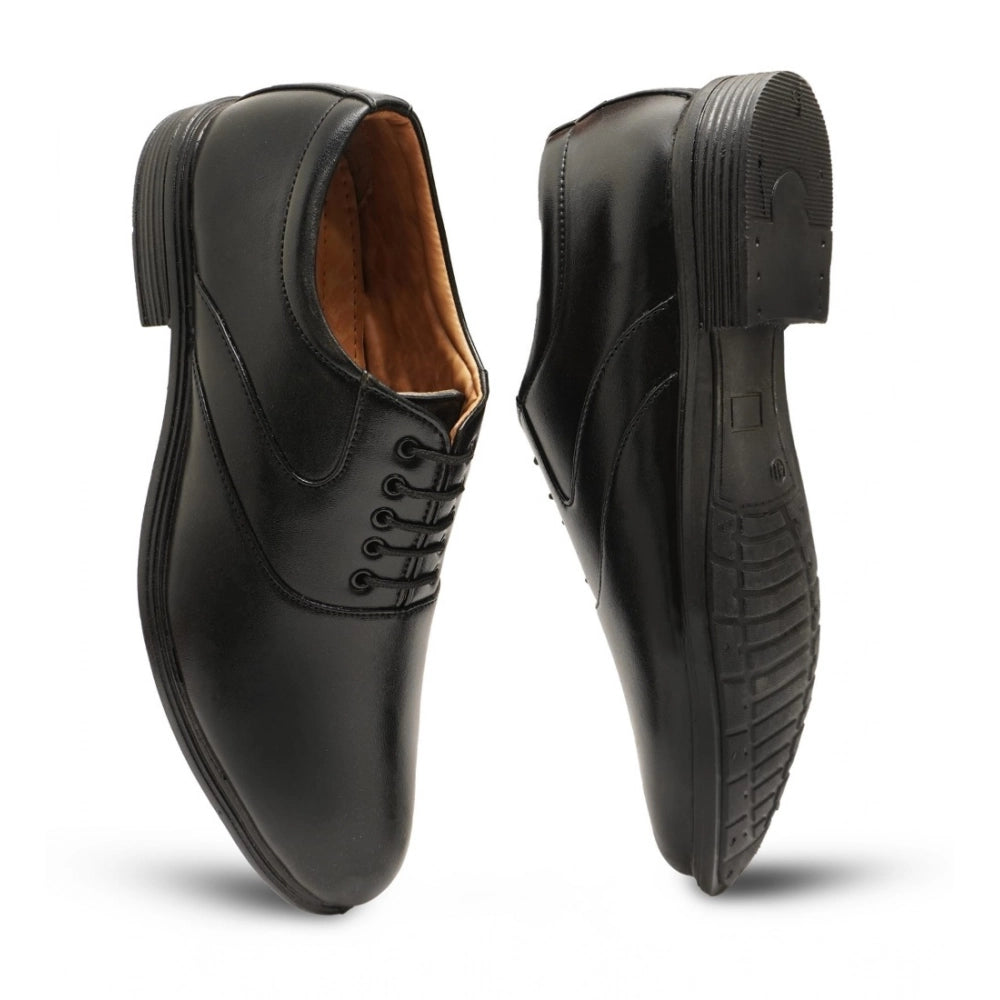 Men's Black TPR Lace-Up Dress Shoes