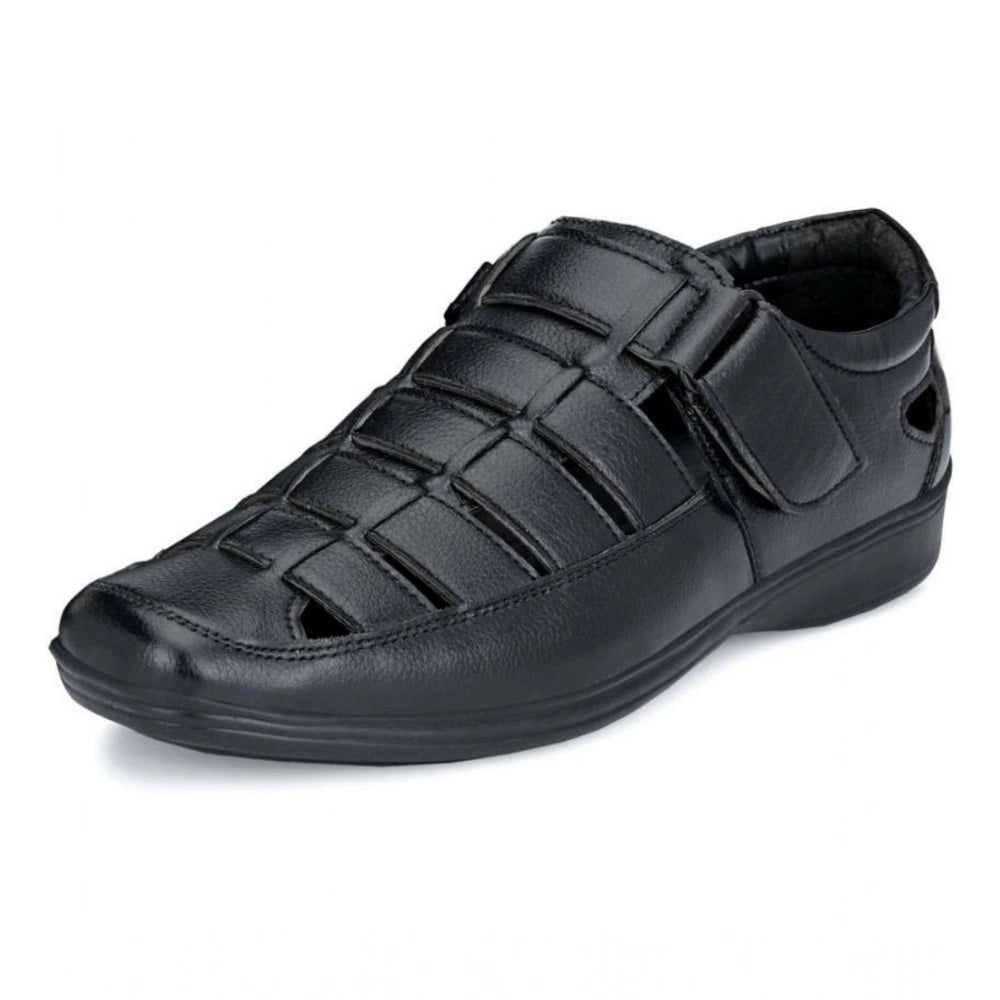 Men's Black Velcro TPR Sandals