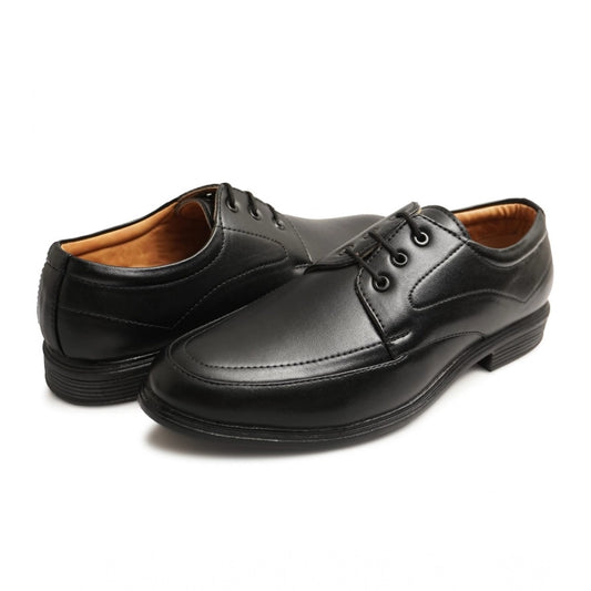 Men's Black Lace-Up TPR Formal Shoes