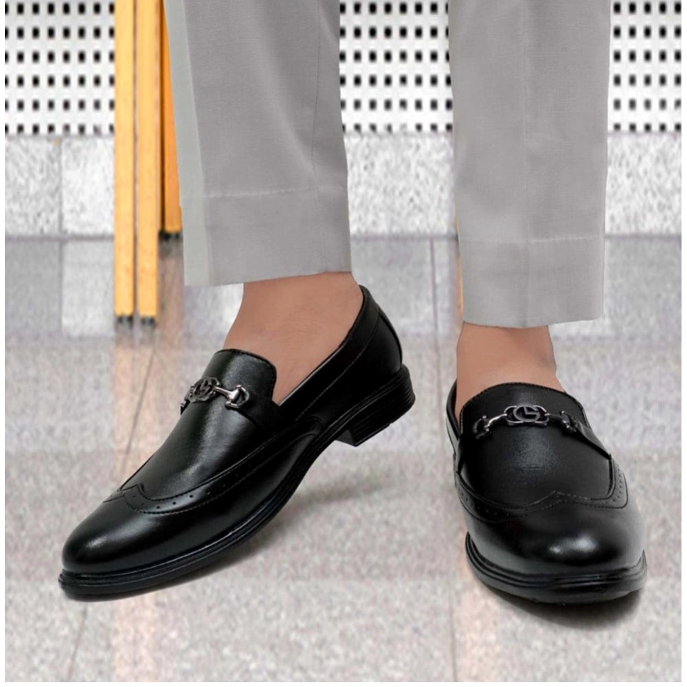 Men's Black Slip-On TPR Formal Shoes